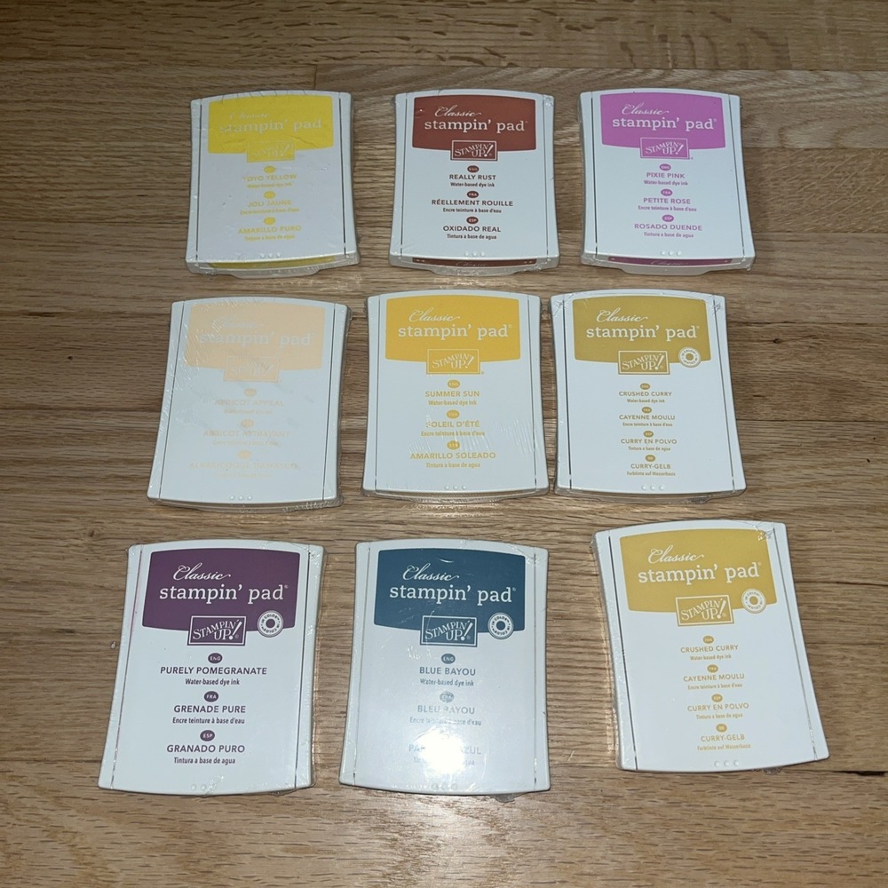 Lot Of 9 Stampin' Up! Classic Stampin' Ink Pad New‎ & Sealed Water-Based Dye Ink